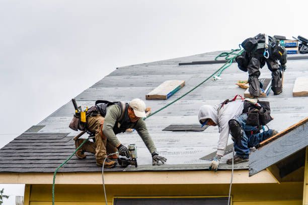 Professional Gutter Installation technician working in Merrimac, WI